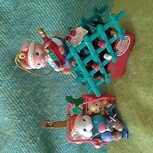 Vintage Lustre Fame Ornaments